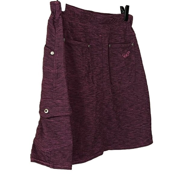 Kuhl Mova Women's Small Heathered Plum Pink Lined Cargo Skort Waist 28" - Picture 4 of 7